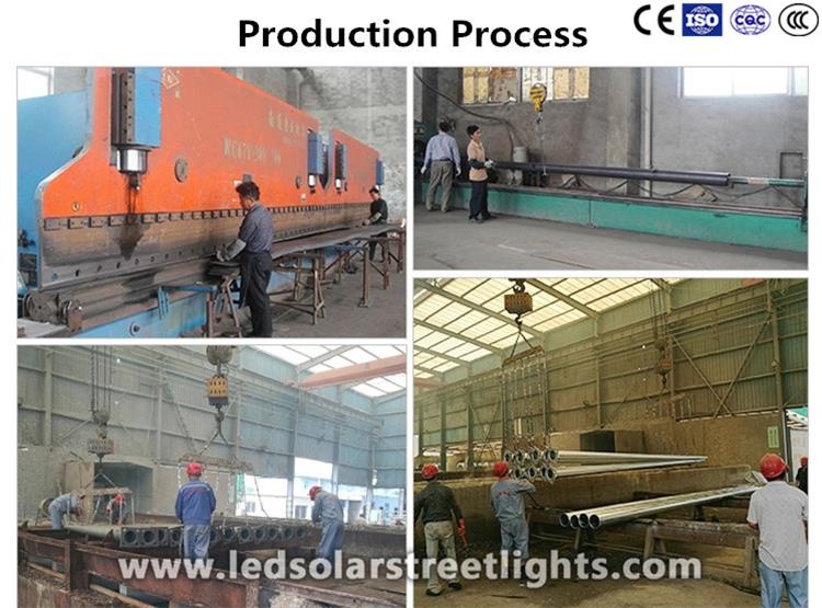 production process of swaged pole