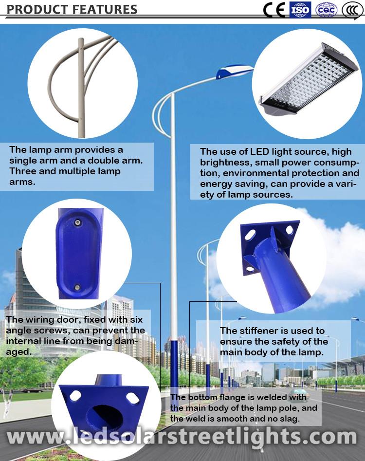 details of parking lot light pole